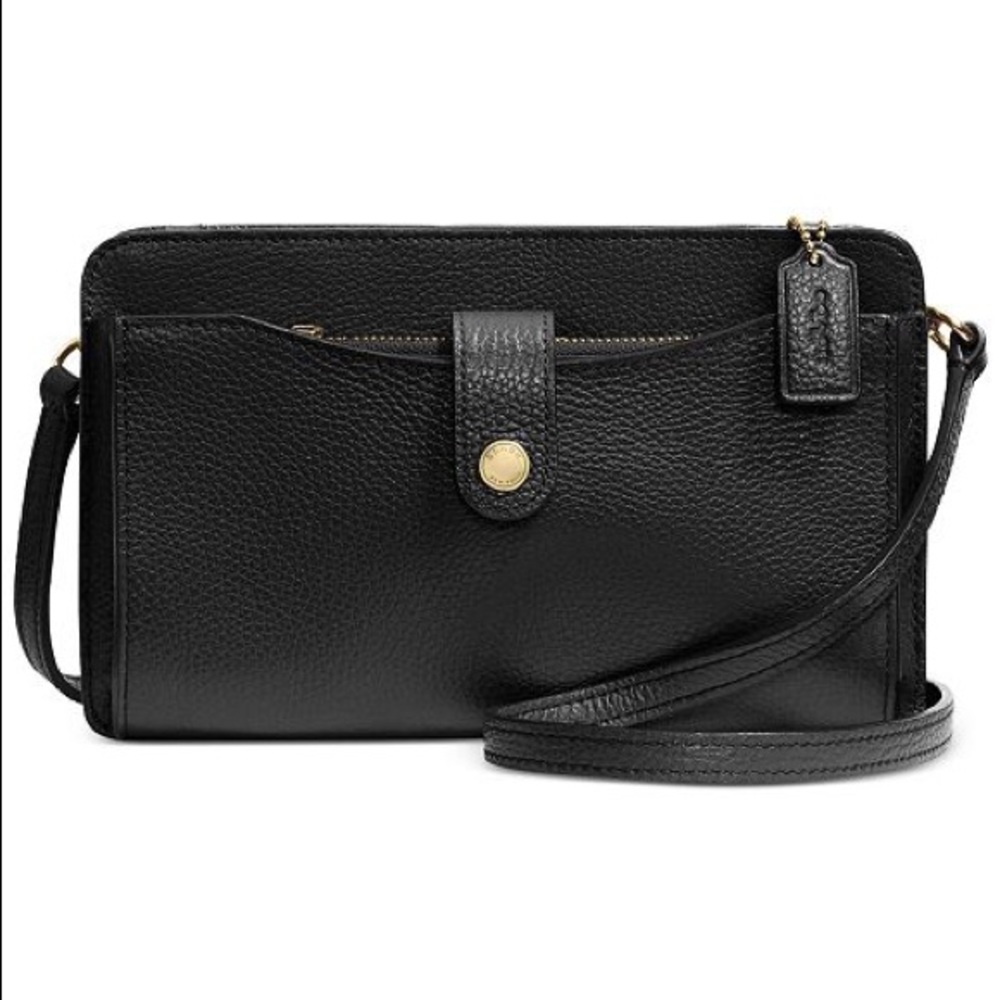 Coach Messenger w Pop up pouch in Pebble Leather